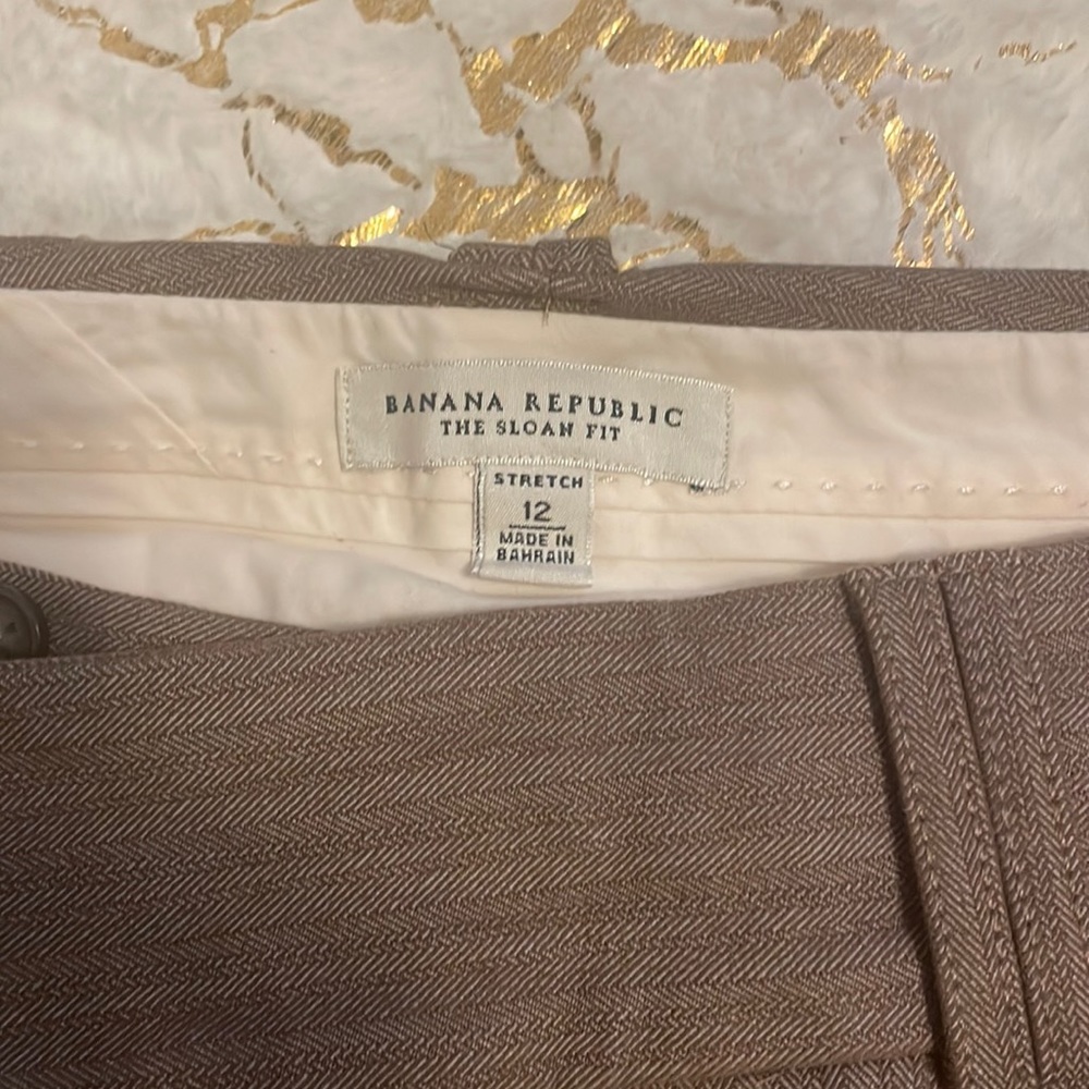 Banana Republic Size 12 Light Brown/Twill Dress Pants